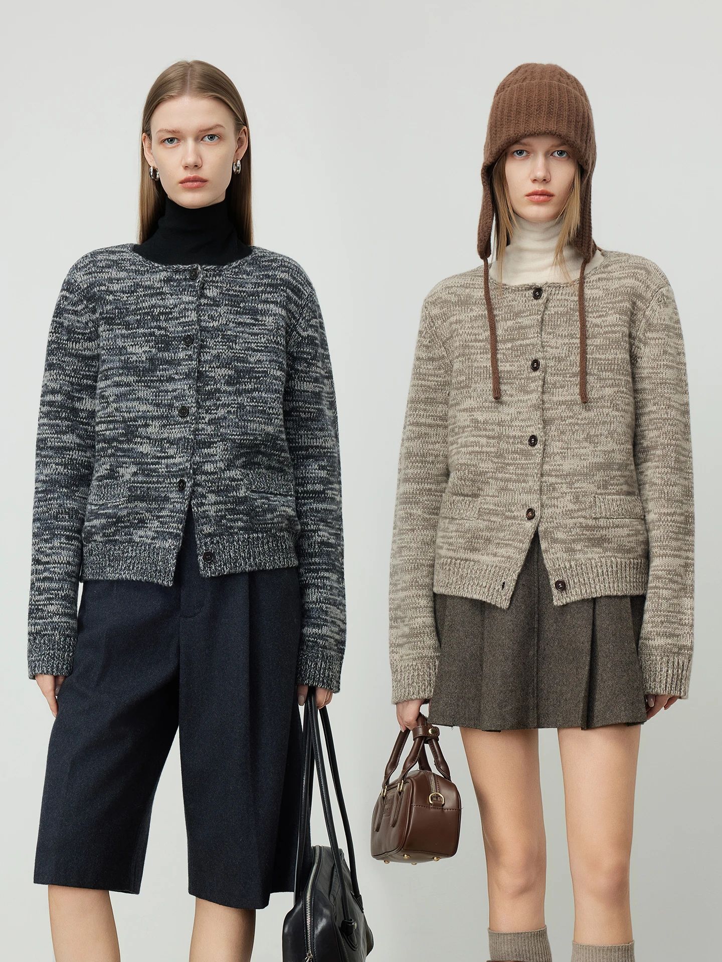 

River lectual MIU Sle Thiened Woolen Knitted Cardigan Floral Embroidered All-Match Long Sve round Ne ...