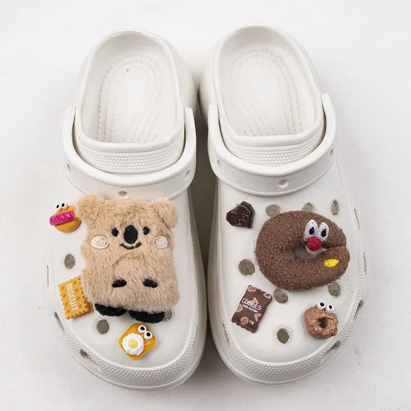 DIY Cute Cartoon Plush Charms for Furry Ball Cute Hole Shoes Charms Designer Lovely  Shoes Accessories All-match Hot Sale New