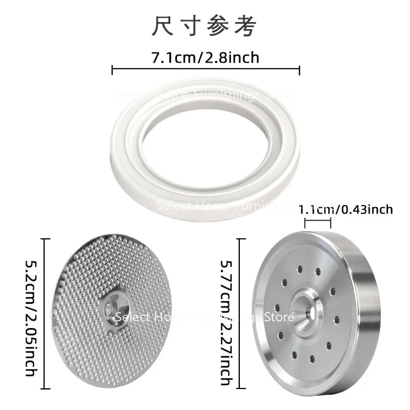 Suitable for Stainless Steel Brewing Head, Silicone Sealing Ring, Metal Filter Screen Set 9 Series Coffee Machine