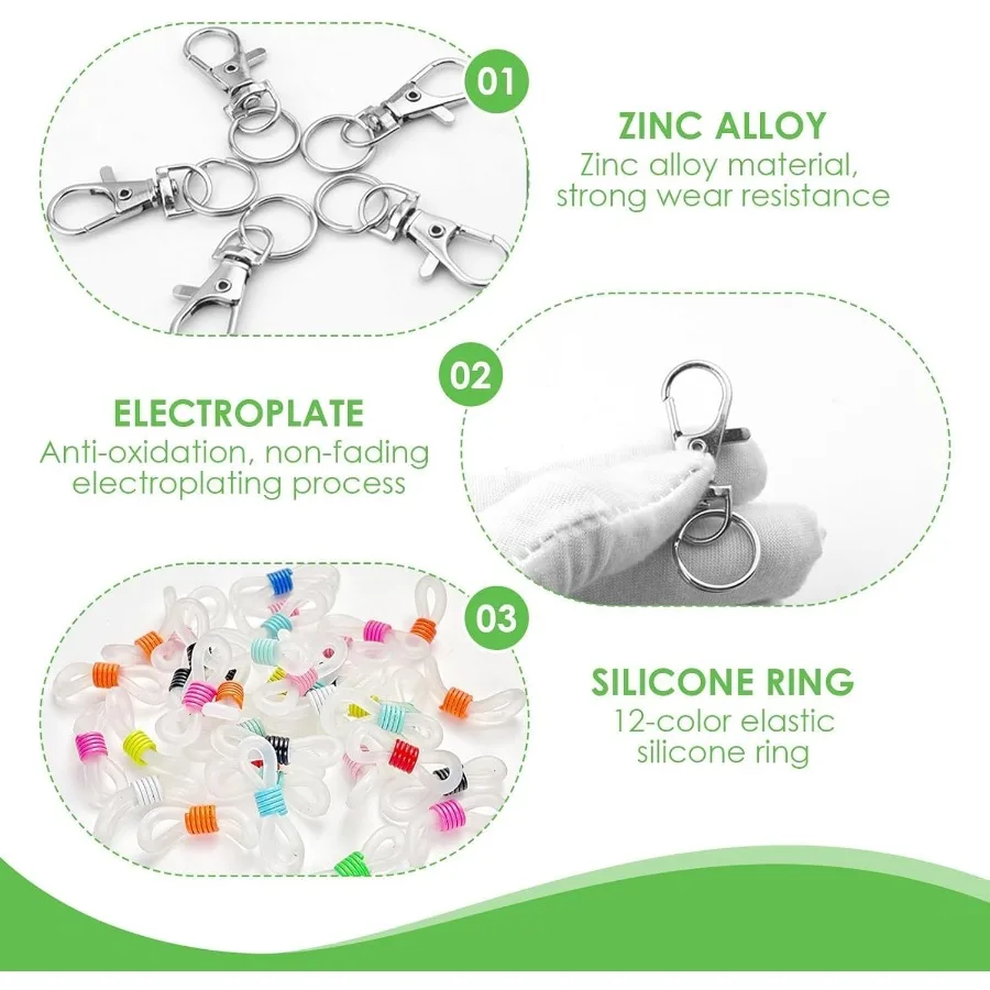 20 حزمة حامل قلم للحبل قابل للسحب شارة بكرة الملحقات مقاطع سيليكون ملونة مع المشابك جراد البحر مقاطع القلم الصغيرة fo