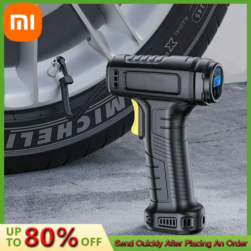 Xiaomi 120W Handheld Air Compressor Wireless/Wired Inflatable Pump Portable Air Pump Tire Inflator Digital for Car Bicycle