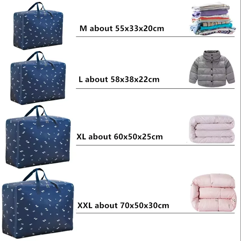 Wardrobe Large Capacity Cotton Quilt Clothes Storage Organizing Bag Student Luggage Storage Bag Toy Miscellaneous Storage Bag