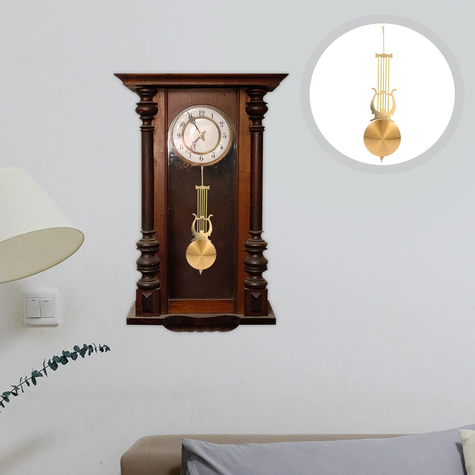 Number Quartz Clock Accessories Rocker Swing Movement Vintage Wall Rotating Pendulum Metal