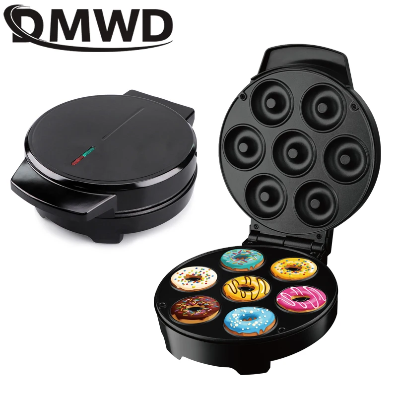 DMWD-máquina eléctrica para hacer rosquillas, 110V/220V, calentamiento Automática, huevo, pastel, pan, hornear, alta potencia, calentamiento rápido, horno, sartén para desayuno