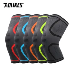 AOLIKES 1PCS Fitness Running Cycling Knee Support Braces Elastic Nylon Sport Compression Knee Pad Sleeve For Basketball