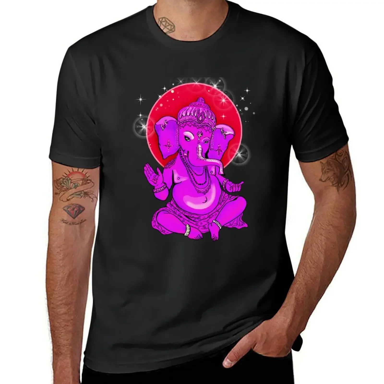 ganesha yoga buddha love elephant india namaste shanti ohm T-Shirt tops Aesthetic clothing t shirts for men