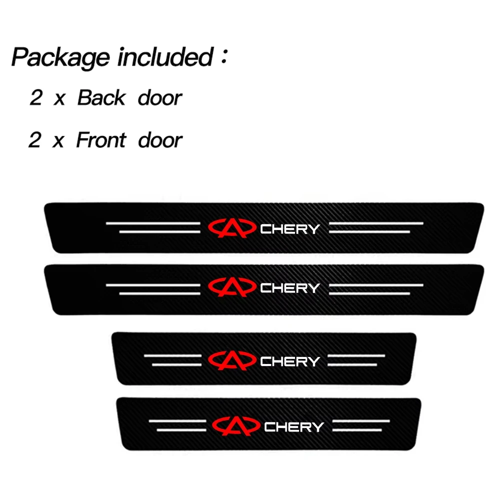 Car Door Sill Scuff Plate Anti‑Scratch Entry Guard Threshold Protector Sticker For Chery Tiggo 7 8 9 4 Pro 3X Omoda 5 E5 Jaecoo