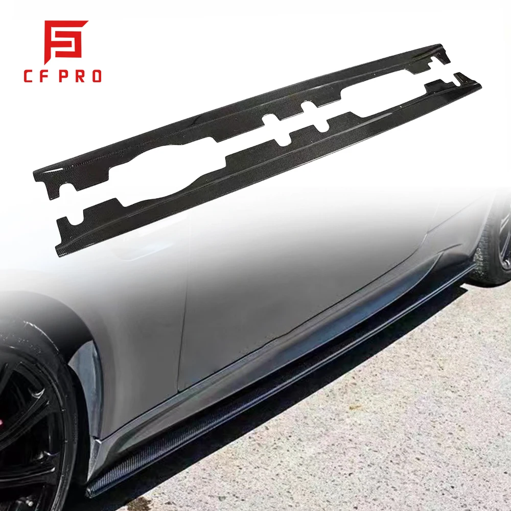 For BMW 3 Series E92 M3 Real Carbon Fiber Side Door Edge Protector Automobile Refitting Side Skirt Lip For BMW 3 Series E92 M3