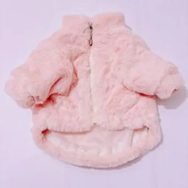 

2025 Designer Pet Black White Pink Fur Classic And Cat Clothing Winter Fashion Warm Dog Coat Teddy Fadou Thick Jacket