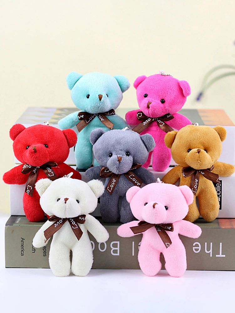 

Bear Plush Toys Mini Teddy Bear Dolls Toy Bear Pendant costume creative Pendant Party Wedding Keychain Bag Pendant Teddy Doll