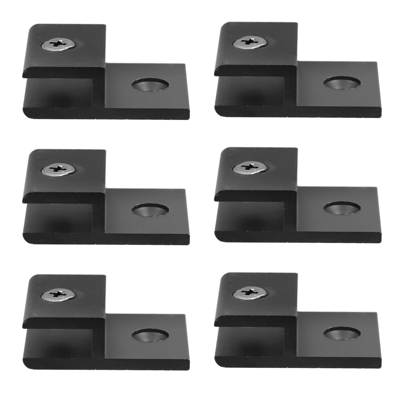 

6 Pcs Glass Clip Shelves Brackets for Mirror Hanging Hardware Holders Wall Mounting Aluminum Alloy on Metal Clips