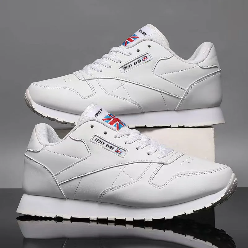 Nuevos zapatos para hombre, zapatos para caminar impermeables para primavera y otoño, zapatos deportivos informales de cuero con amortiguación antideslizante para hombre, zapatos de tenis para hombre