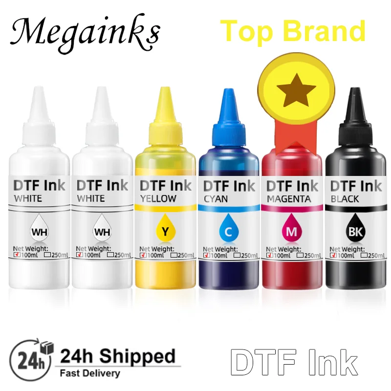 

100ML*6 DTF INK No Sediment for epson et8550 L1800 DTF Transfer Ink for Pet Film DTF Printing Direct to Printer Film DTF ink kit