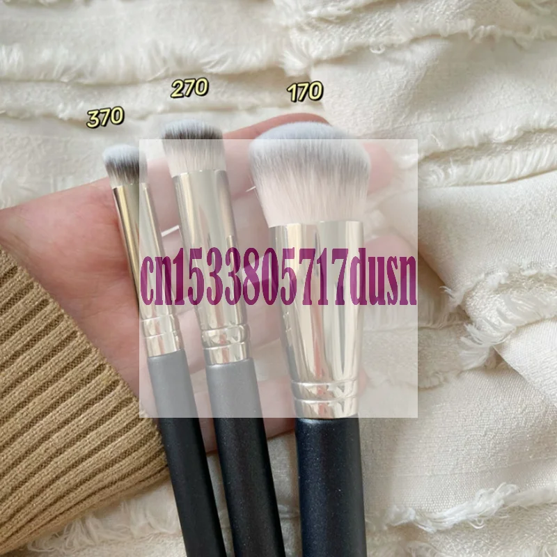 {HBA17} 3 pièces pinceaux de maquillage professionnels brosse de fond de teint en poils de Nylon doux brosse anti-cernes à tête ronde outils de maquillage portables
