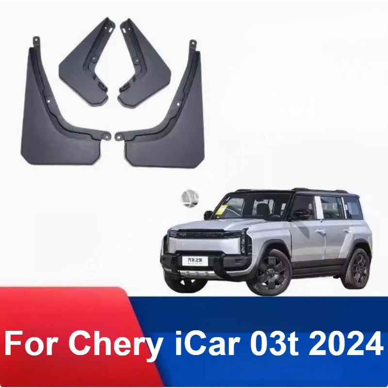 

4pcs Mudguards For Chery iCar 03t 2024 Mud Flaps Splash Guards Fender MudFlaps Front Rear Car Protection Accessories