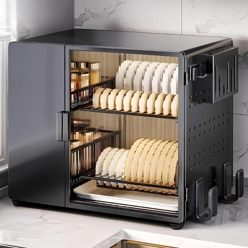 

Seasoning bowls and dishes Multi-layer rack Tableware storage cabinet Drain Multifunctional storage rack Countertop plate