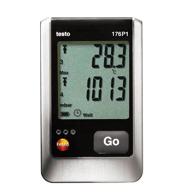 

Testo 176P1 Absolute pressure temperature and humidity data logger NO.0572 1767 With 2 Probe Ports