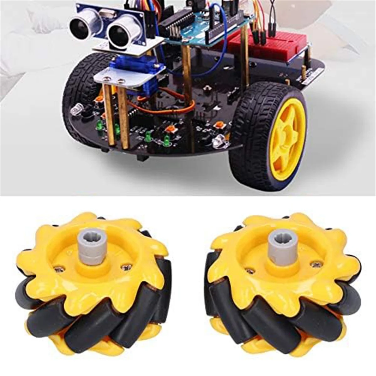 Mecanum Wiel, 48Mm Omni-Directionele Wiel Slimme Robot Auto Accessoires Diy Speelgoed Componenten