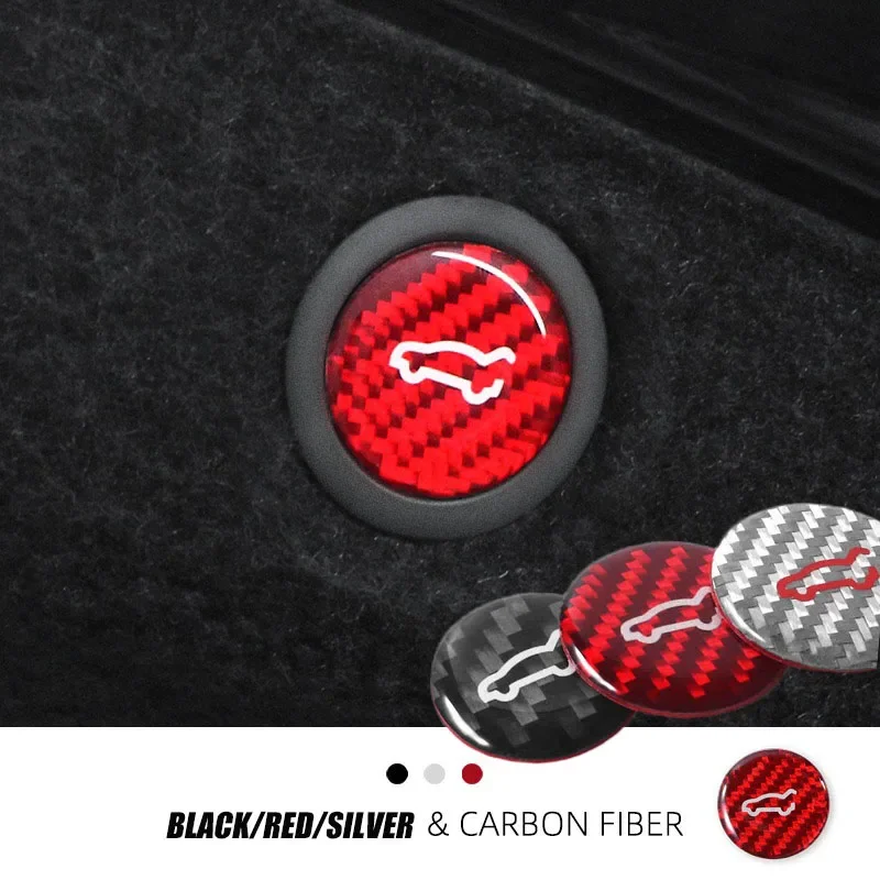 

Carbon Fiber Rear Trunk Switch Button Trim Sticker For Tesla Model Y Model 3 2018-2025 Model 3 Highland Interior Accessories
