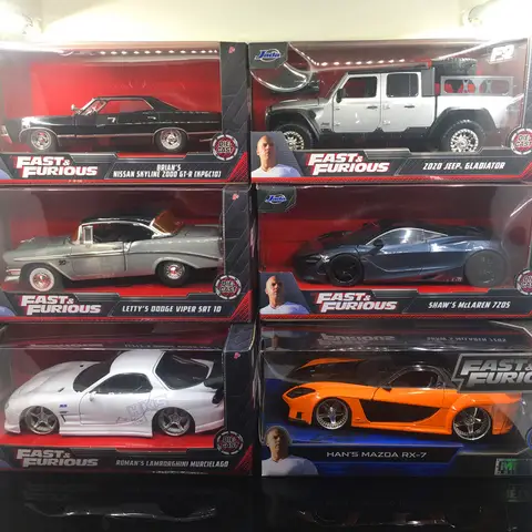 JADA-Modèle de voiture Fast Furious Series, alliage de simulation limité, cadeau jouet, GTR, 350Z, EVO, Jas7, S2000, Challenger, WRX, STI, 1:24