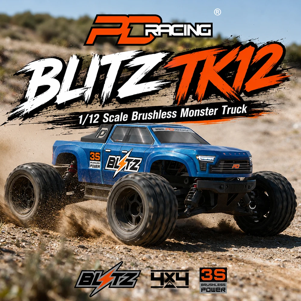 PD RACING BLITZ TK12 3S Brushless Monster Truck 1/10 RC Electric Remote Control Model Car Adult Toys