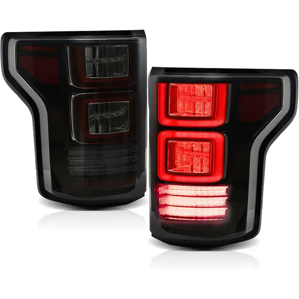 

for Ford F-150 2015-2020 Smoked Red Tail Lights with DRL and Turn Signal, Not for XLT/Lariat or BLISS/LED Models