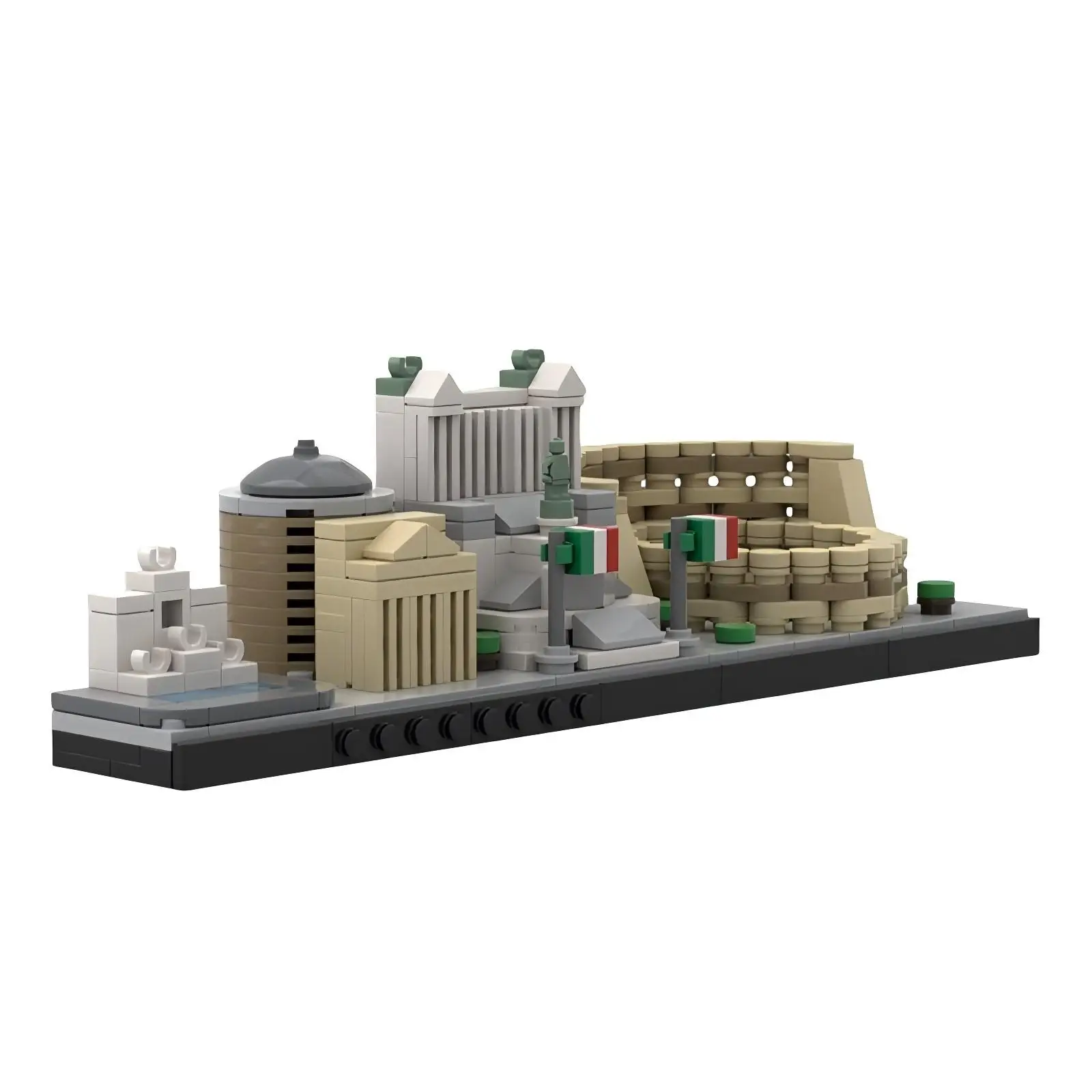 Cielo Romano Building Blocks MOC-200073 Scena di strada architettonica MOC-176282 Modello di assemblaggio Puzzle Giocattolo per bambini Ragazzo Regalo di compleanno