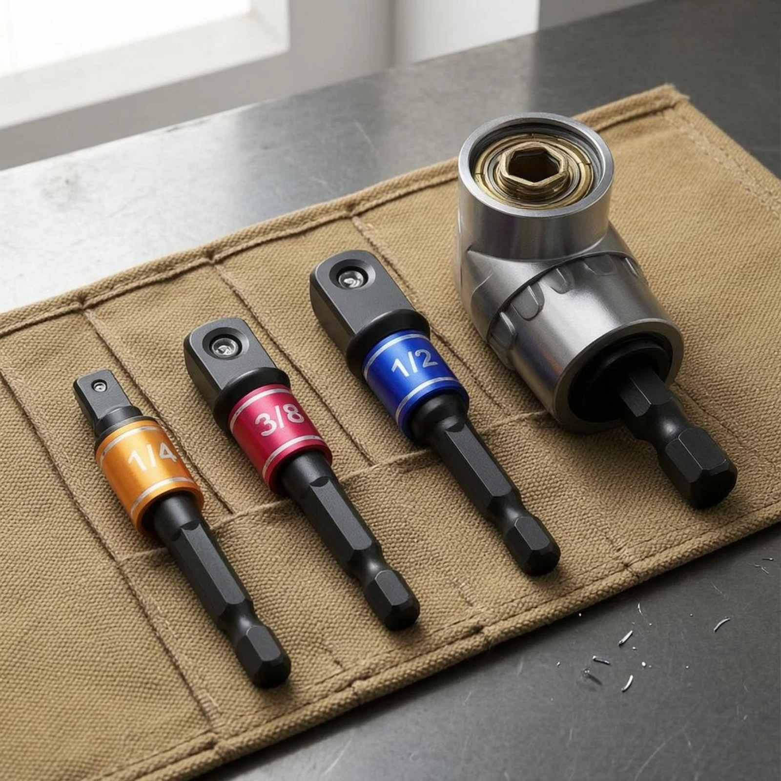 4 Pieces Fast-Swap Adapter Set Metal Tool Accessory