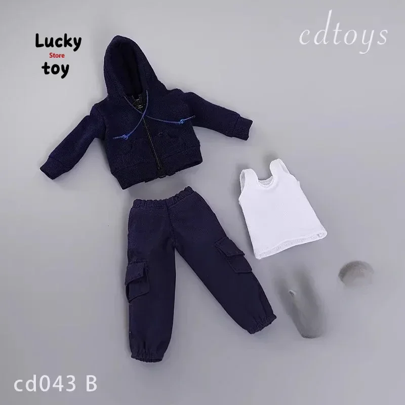 1/12 Cdtoys Cd043 Male Soldier Sport Pullover Sweatshirt Pants Vest Set Clothes for 6 Inch Action Figures Doll Body Model