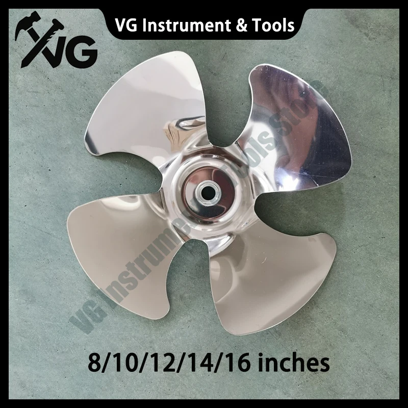 Replacement of propeller fan blades, axial fan exhaust fan blades, replacement blades, stainless steel 8/10/12/14/16 inches