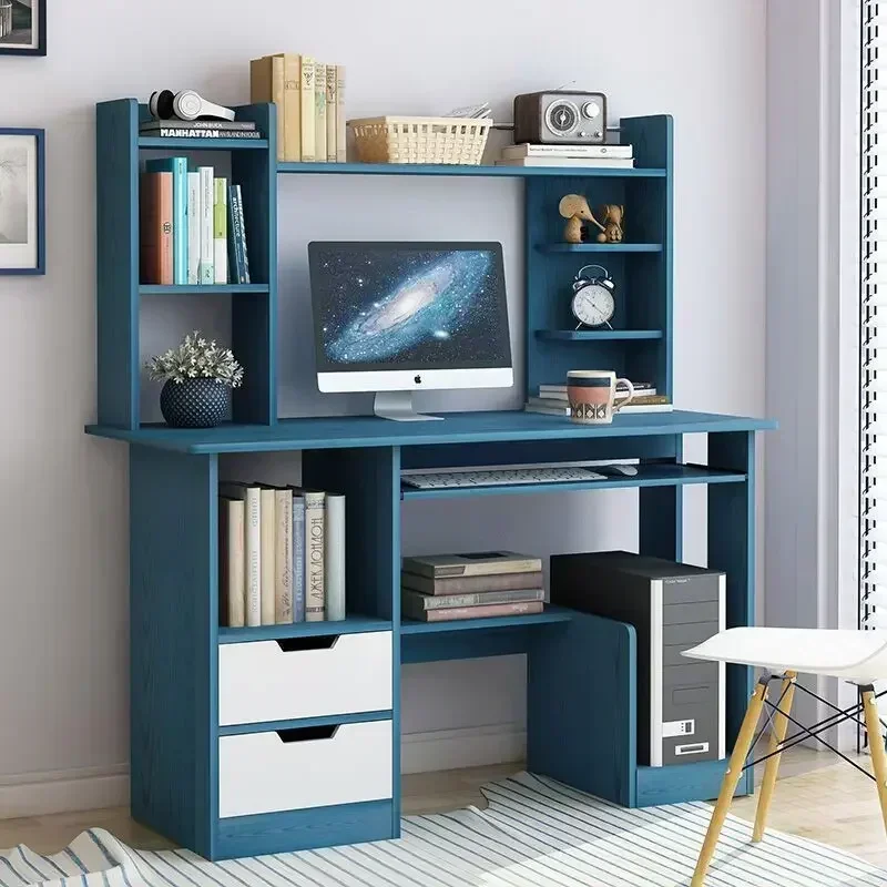 

Simple Bedroom Computer Desktop Desk Home with Bookshelf Desk Combination Simple Student Rental Office Writing Table