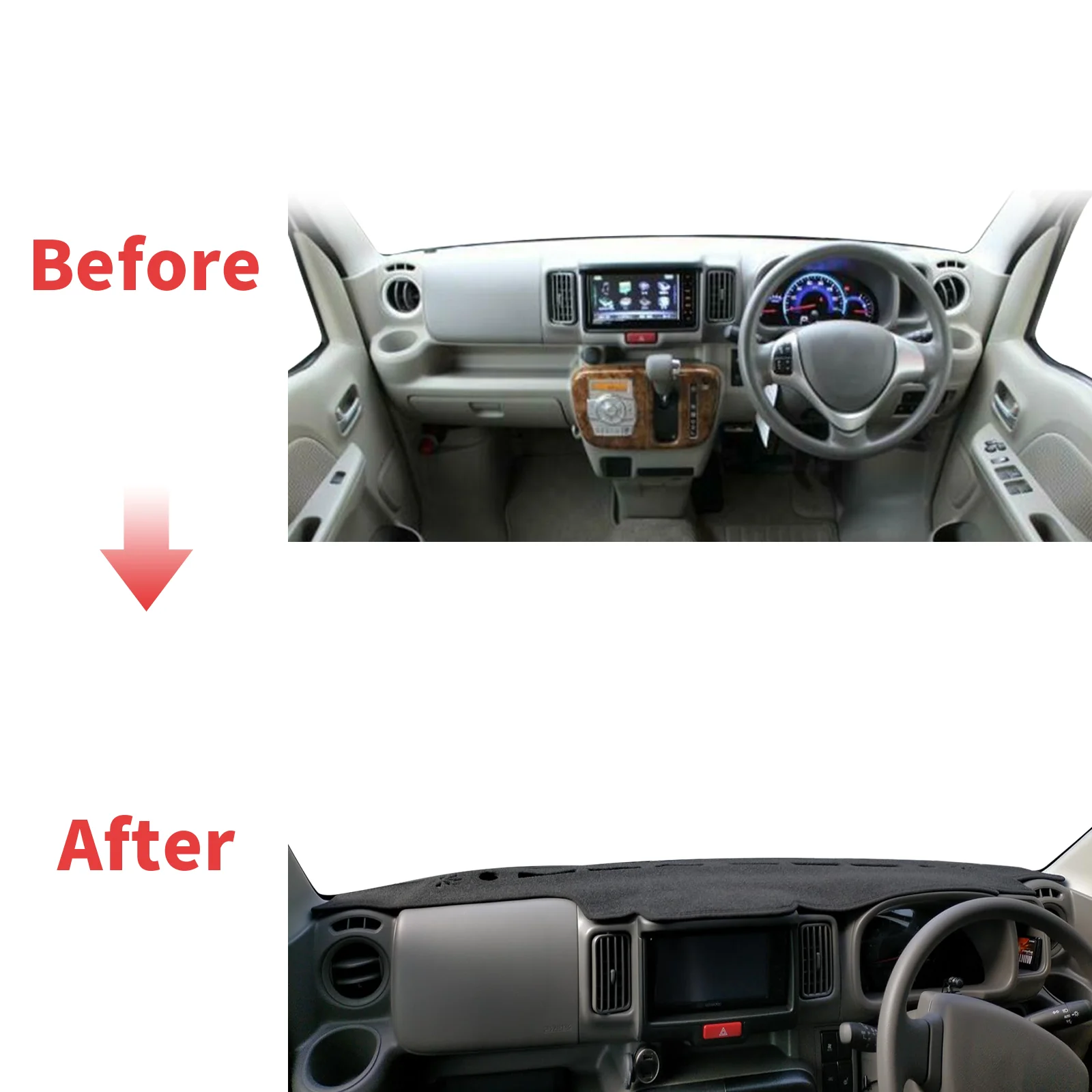 

for Suzuki Every Microvan DA17V DA17W Dashboard Cover Mat Sunshade Anti‑Slip Dash Carpet Protector Interior Parts Accessories