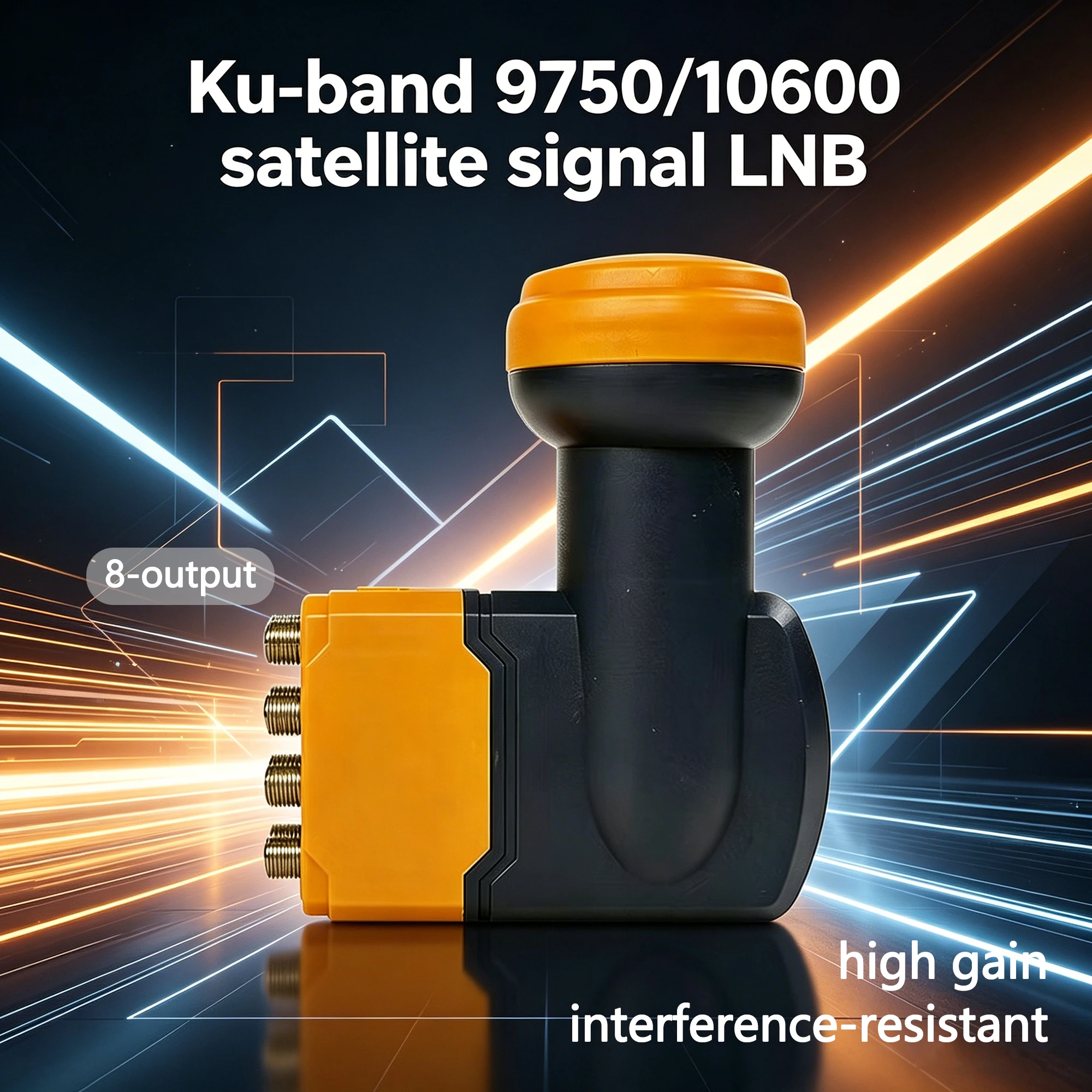 

8-канальный Ku-диапазонный (9750/10600 МГц) низкошумный блок (LNB) для спутникового сигнала, DVB-S2 QUattro Downconverter