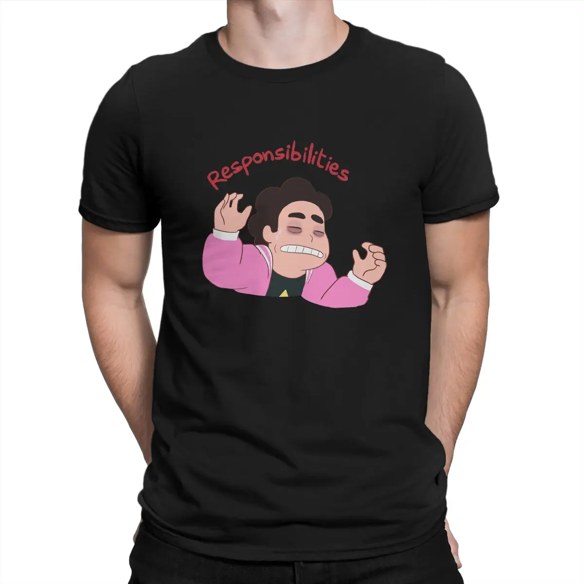 The Responsibilities Steven Universe Men T Shirt Punk Crewneck TShirt Harajuku Tops