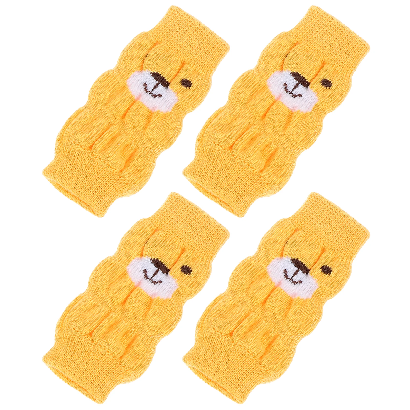 

4pcs Pet Socks Leg Covers Anti-slip Small Dogs Cotton Protectors Warmers Stylish Durability Snow Ice Protection Dog Leg Sleeves