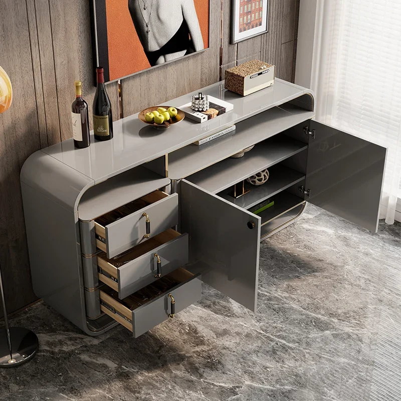 Showcase Cabinets Home Komoda Cajonera Living Room Furniture Black Luxury Morden Cabinets Organizer Display Storage Corner