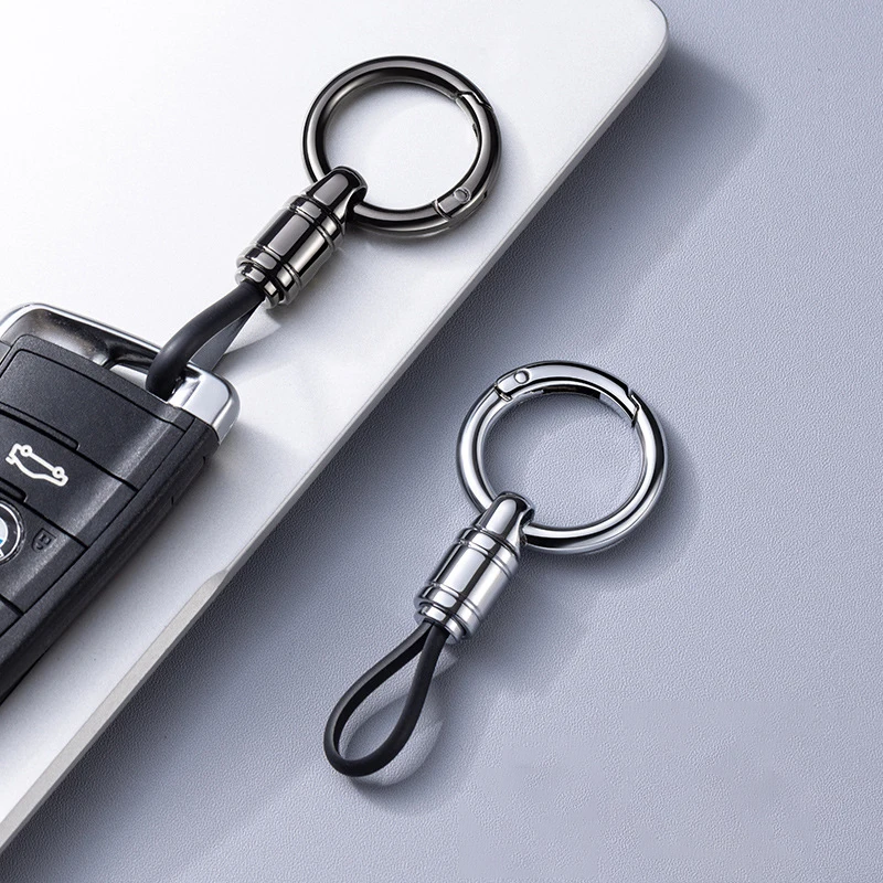 Car Key Chain Pendant Metal Simple Key Chain Men's Waist Hanging Buckle Ring Pendant Anti-lost Key Chain