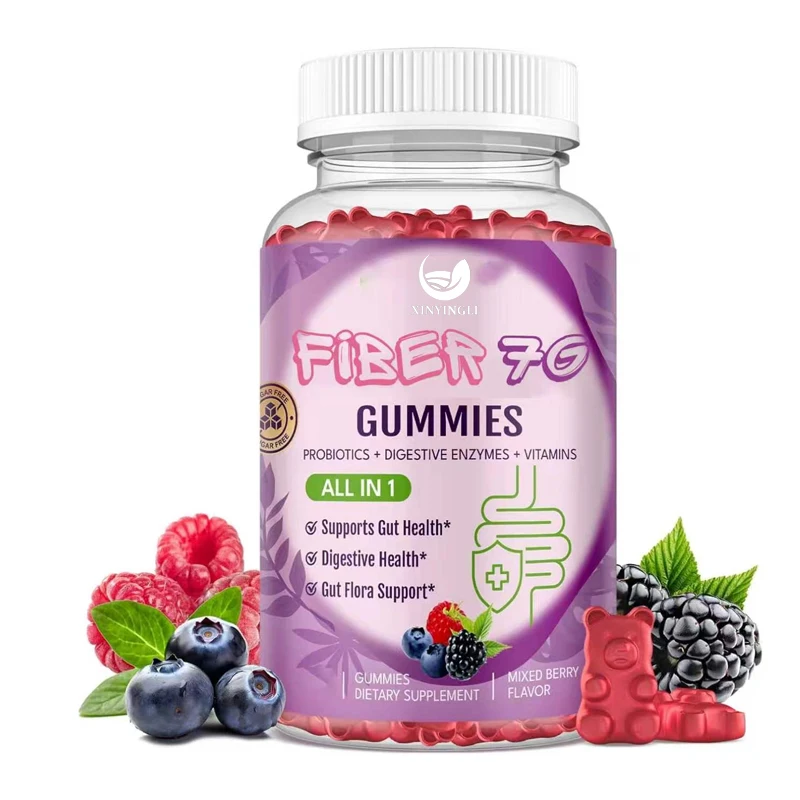 Caramelos blandos de fibra para adultos - Probióticos multi-eficacia, que contienen Plantago asiatica y vitaminas, para el apoyo a la salud digestiva
