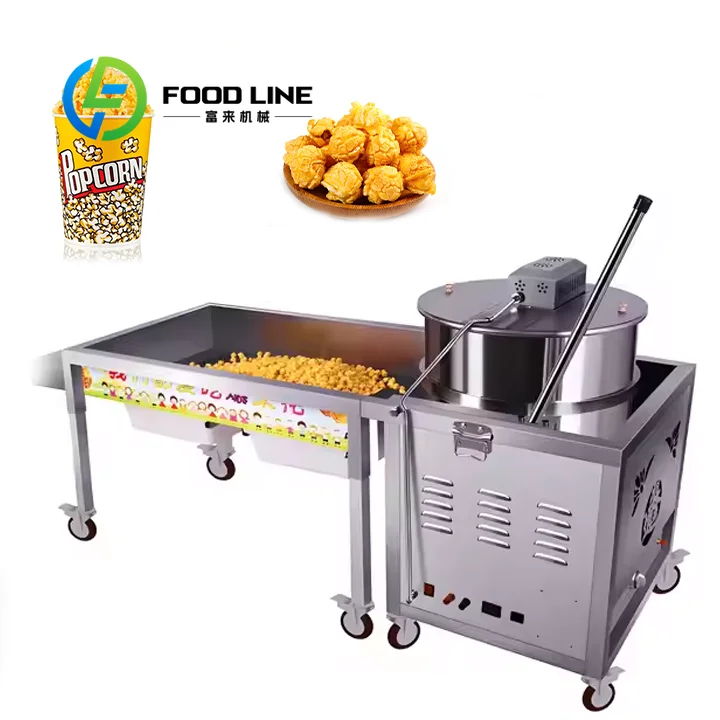 Caramel Popcorn Making Machine Uniform Hot Air Circulation Melts Caramel Fully To Prevent Grainy Sugar Texture On Finished