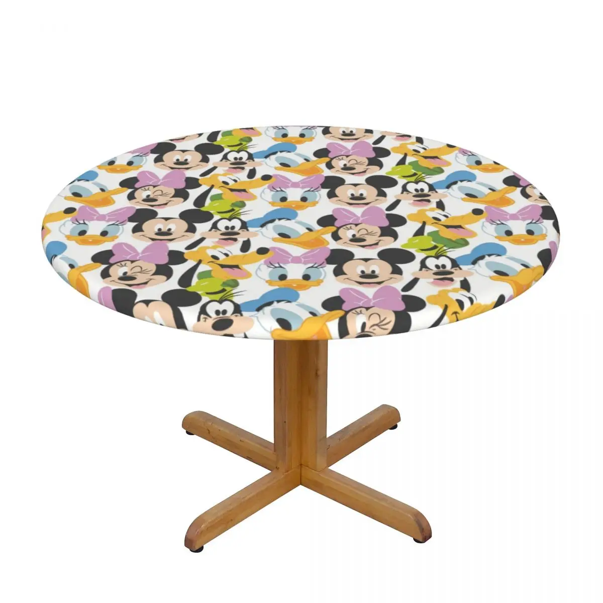 Custom Round Disney The Mickey Mouse And Donald Duck Tablecloth Fit 40