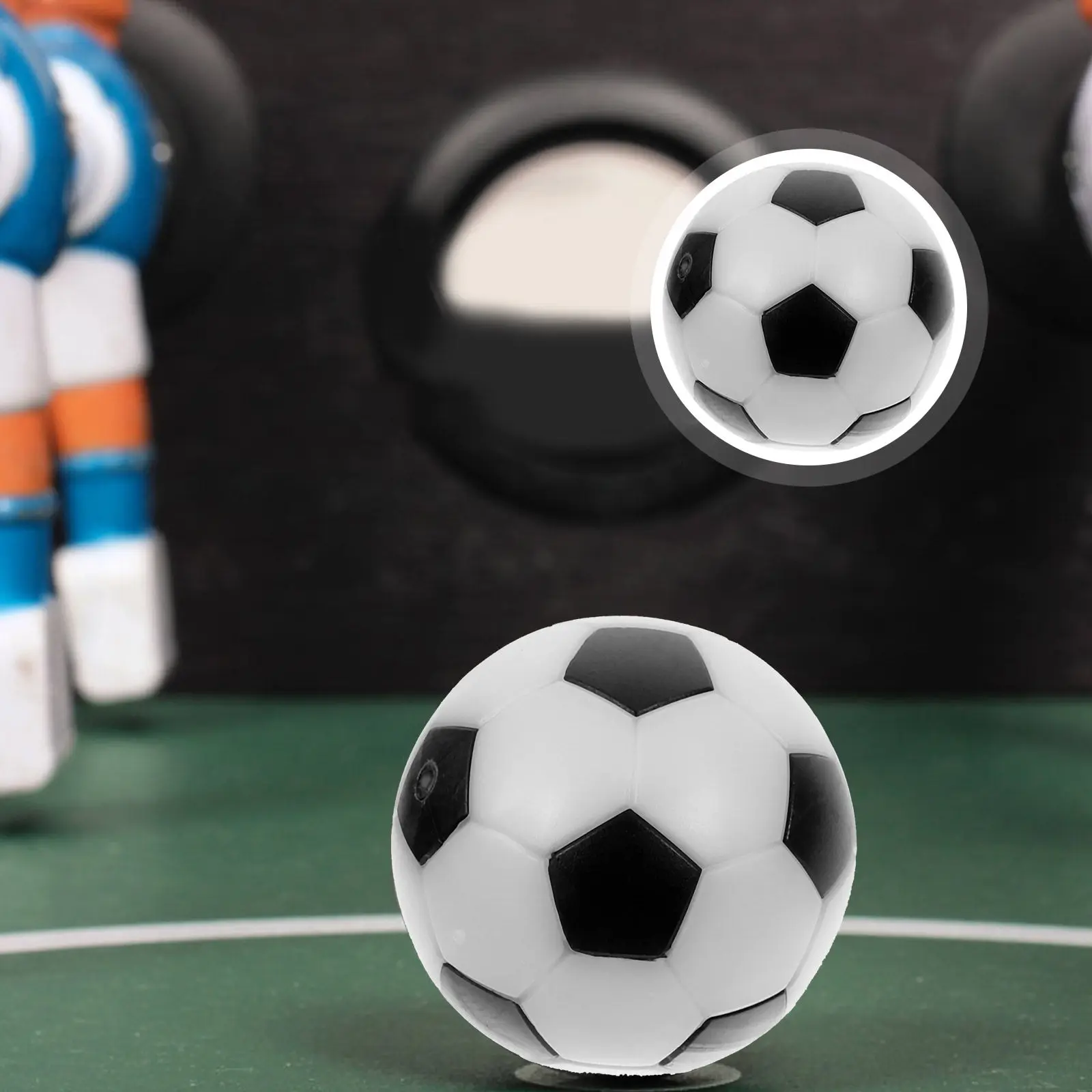 

6Pcs Table Football Small Balls 32Mm Black White Mini Footballs for Striker Barcelona Roma Tables Length Under 135Cm