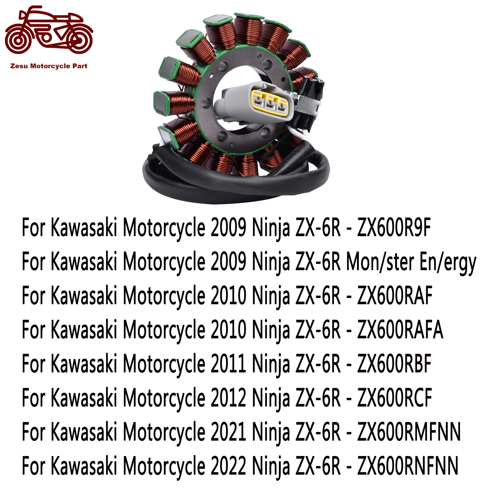 

Motorcycle Ignition Magneto Stator Coil For Kawasaki ZX-6R ZX6R ZX 6R 09-12 Mon/ster En/ergy Ninja ZX600 ZX6R 21-22 21003-0083