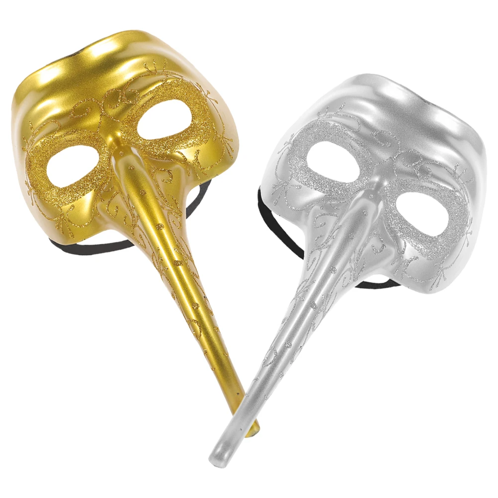 

2pcs Nose Mask Vintage Decorative Masquerade Masks for Halloween Party Costume Accessories Men Women Bulk Comfortable
