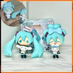 Hatsune Miku Anime rysunek Miku Hug Cinnamoroll rysunek śliczna statua model kolekcjonerski Q lalka dekoracja zabawka prezent na boże narodzenie pcv