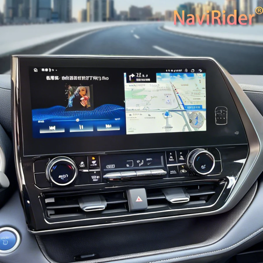 

12.3'' GPS Carplay для TOYOTA Highlander Crown Kulger Gxl 2021 2022 2024 Android 15 Автомобильный мультимедийный видеоплеер, радио, стереосистема