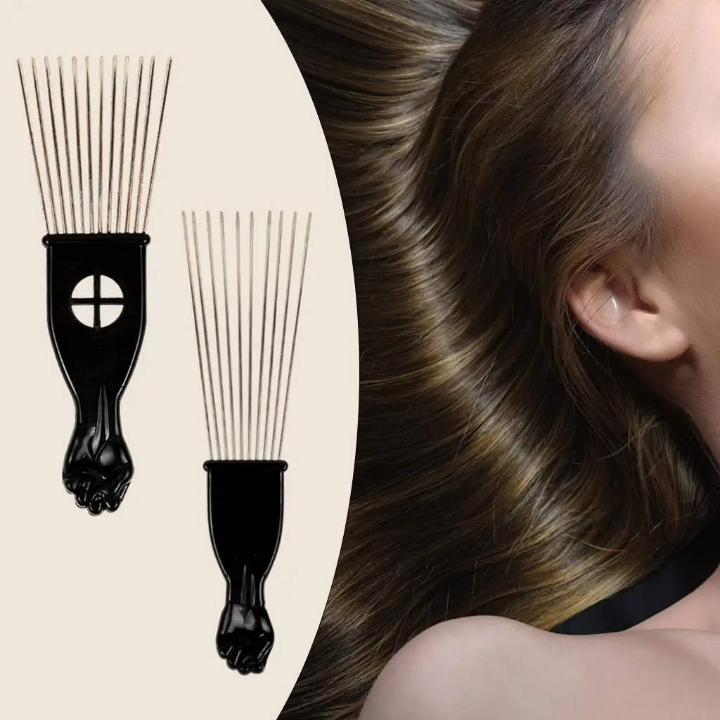 Peine ancho de Metal para peluca, herramienta para desenredar y trenzar el cabello para mujeres y hombres