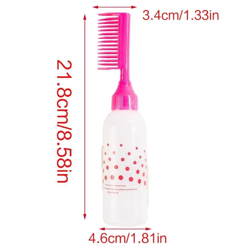 Peigne coloration cheveux professionnel, bouteille vide teinture cheveux avec applicateur, distribution peigne,
