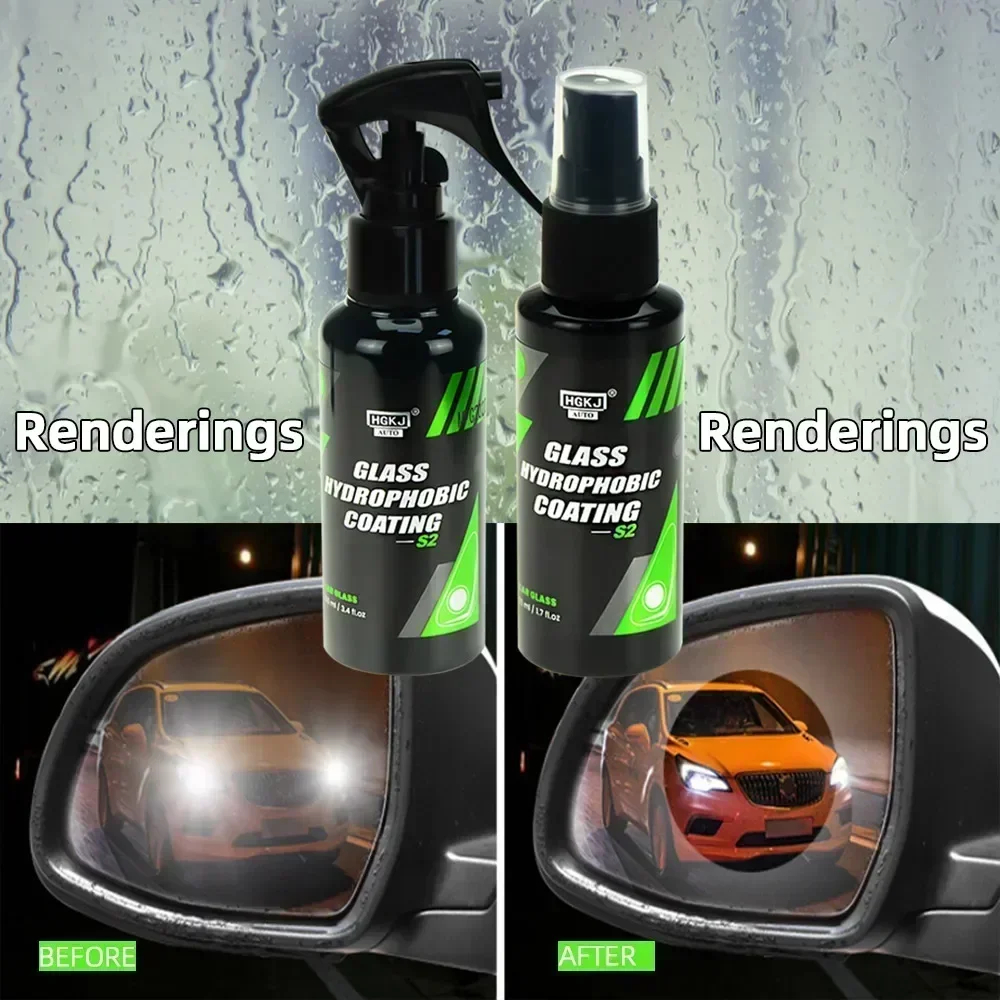 Anti-Rain for Cars Glass Water Repellent Spray Long Lasting Ceramic Windshield Nano Hydrophobic Protection Coating