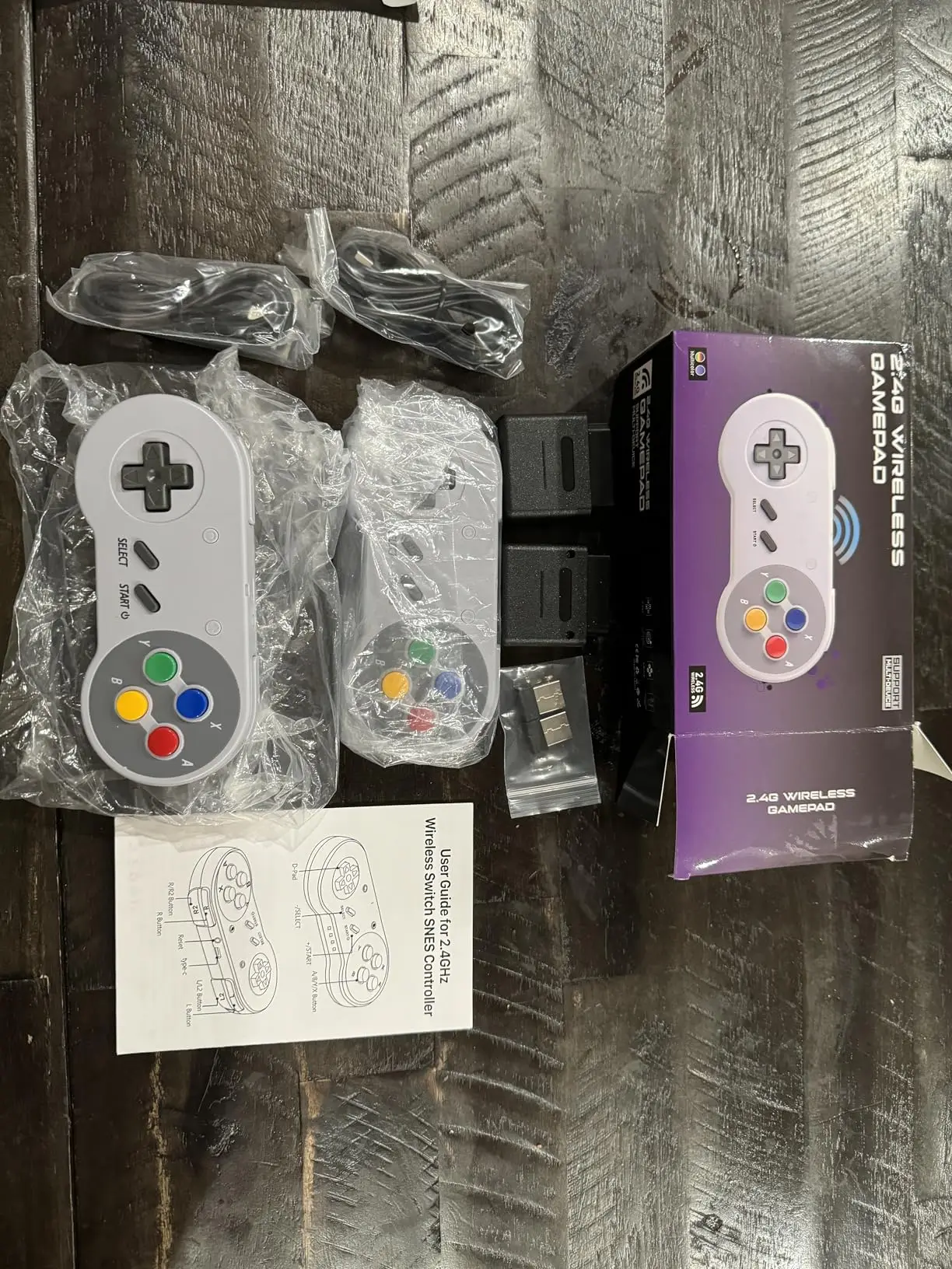 2個パック 2.4GHz ワイヤレス SNES Switch オンラインコントローラー