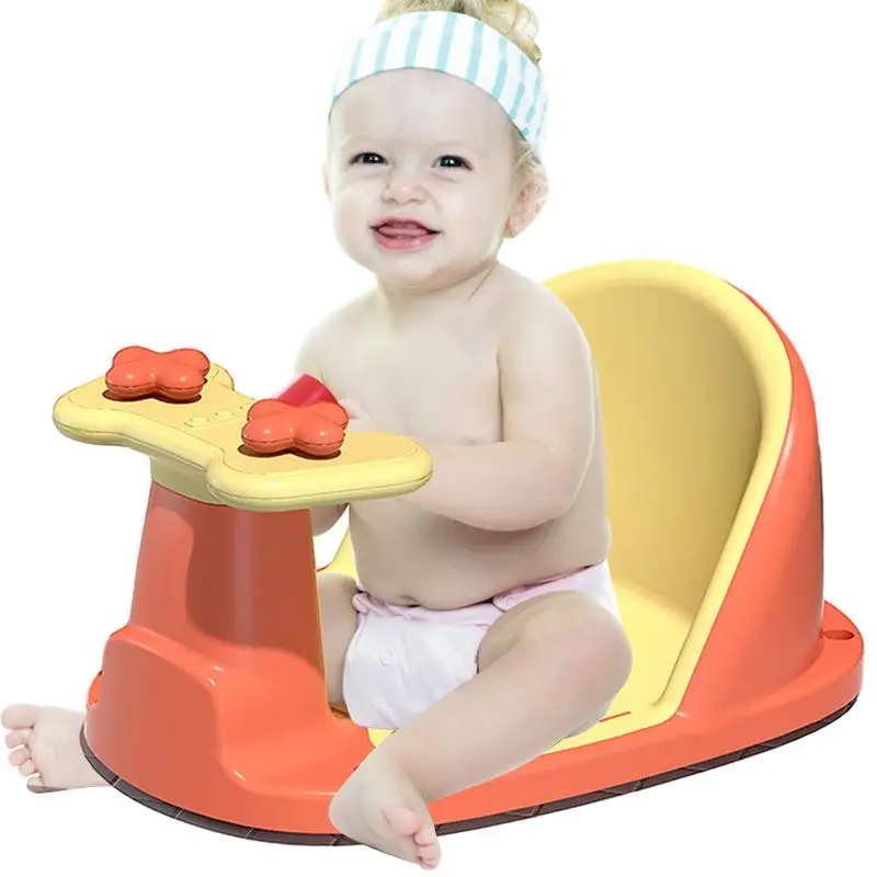 

Toddler Bath Seat Non-Slip Kids Bath Chair For Bathtub Surround Bathroom Seats Newborn Bath Seat With Ergonomic Backrest For